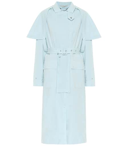 Stacey stretch-cotton trench coat in blue - Stella Mc