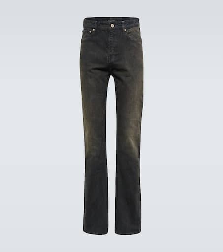 Mid rise bootcut jeans in brown Balenciaga Mytheresa