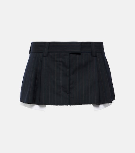 スカート MIU MIU Black Stretch Wool Mini Skirt Miu Miu Black Stretch Wool Mini Skirt (MiuMiu/ミニスカート