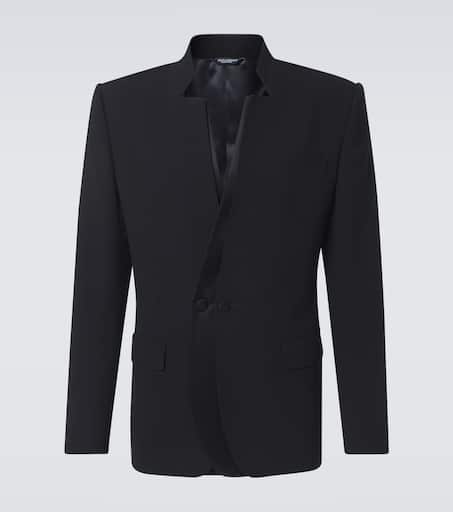 Wool-blend gabardine blazer in black - Dolce Gabbana | Mytheresa