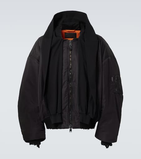 ジャケット BALENCIAGA JACKET (831515TRO06 1000) Balenciaga Allover Logo Rain Jacket | Saks Fifth Avenue