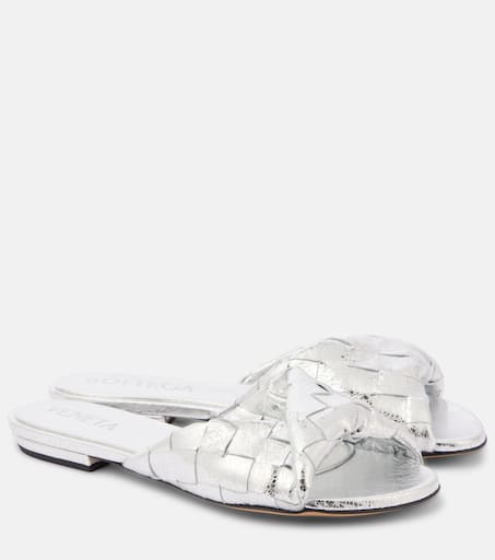サンダル・ミュール BOTTEGA VENETA  Slippers and Clogs Women Leather Silver P00993874.jpg