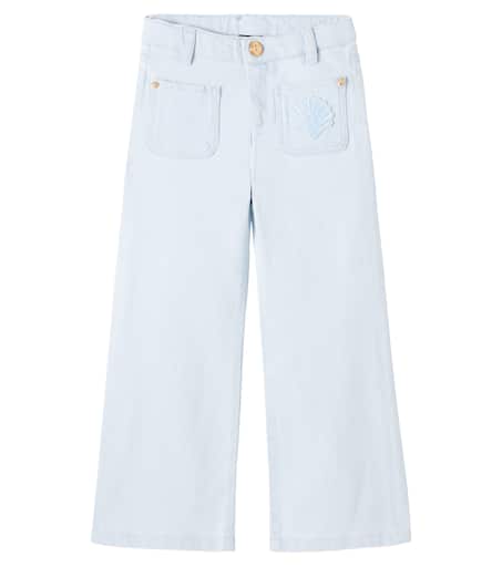 Embroidered jeans in blue - Versace Kids | Mytheresa