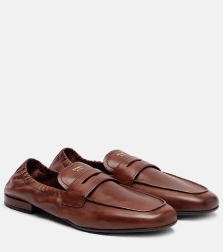 Leather and Slip-on Loafers for Men | PRADA Prada archive Sport