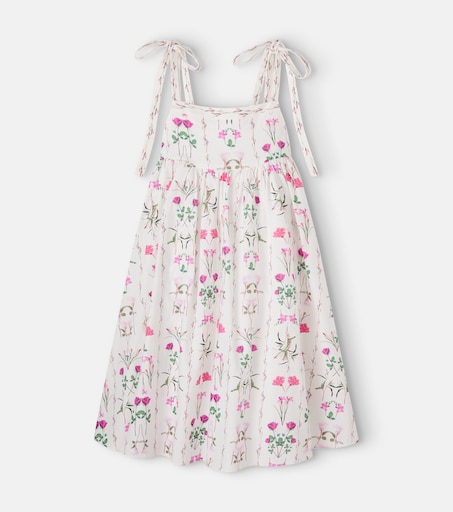 Ugitopi Robe Décontractée En Coton Et Lin Pour Fille - Manches Flutter, Boutons, Style Boho