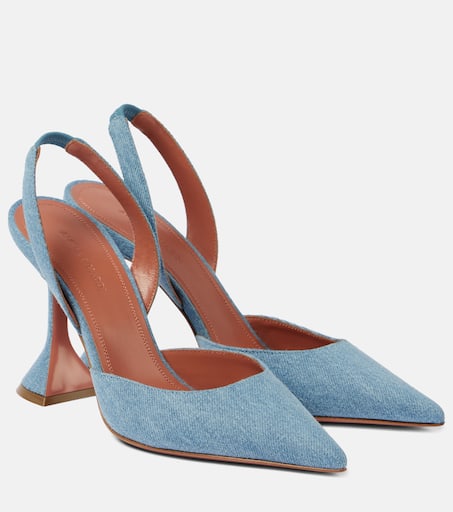 パンプス Amina Muaddi Slingback Pumps Amina Muaddi Holli Pointed Mesh Slingback Pumps - Bergdorf