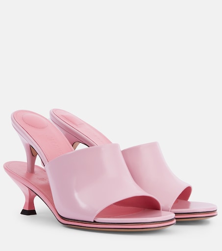 Doubles leather mules in pink - Jacquemus | Mytheresa
