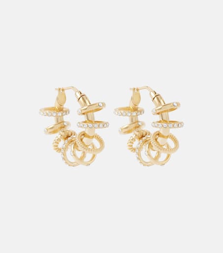 VIP【関税送料無料】希少 AMINA MUADDI EARRINGS Begum Mini embellished earrings in silver - Amina Muaddi