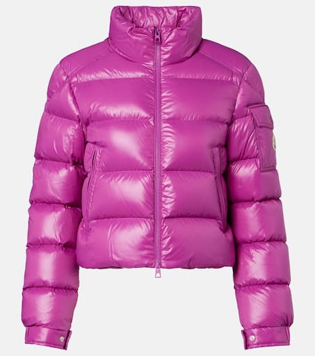 ★MARDI MERCREDI★CROPPED DOWN JACKET_PURPLE★ CROPPED DOWN JACKET COLOR BLOCK_BLACK - MARDI MERCREDI