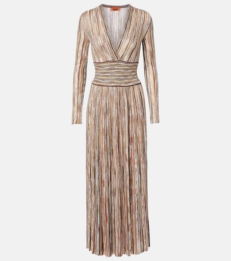 missoni pleated dress Long sleeveless dress in lam pleated knit
