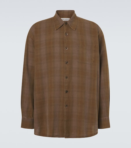 Borrowed checked cotton shirt in brown - Our Legacy | Mytheresa