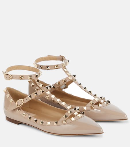 フラットシューズ VALENTINO GARAVANI Woman Ballet flats Nude 6W2S0HB6XGR GF9 Valentino Nude Leather and Crystal Ballerina Flats Size 5.5