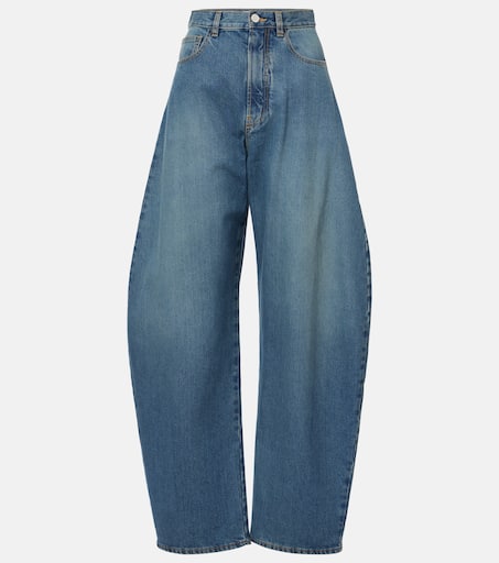 デニム・ジーパン Alaia Highwaist jeans Blue ALAÏA High Waisted Round Jeans in Denim | ALAÏA US