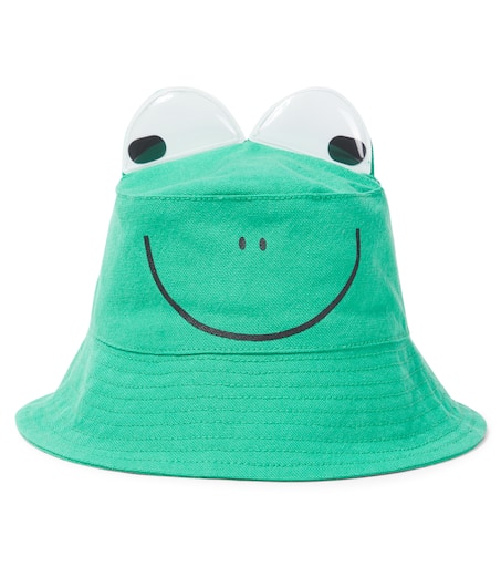 Frog cotton bucket hat in green - Stella Mc Cartney Kids