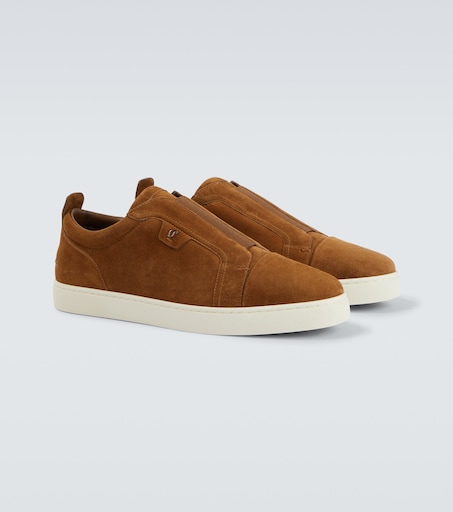 St Louis suede slip-on sneakers in brown - Christian  display picture 2