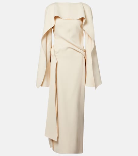 off white beige wrap dress Petal and Pup Women's Nova Wrap Knit Midi Dress main image 1