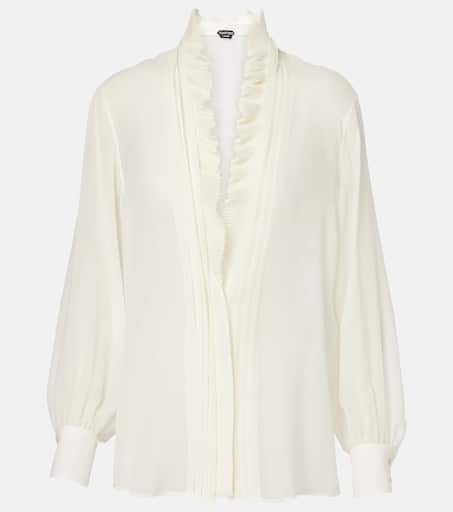 【関税＆送料込み】Tom Ford Twill Blouse SILK TWILL SLIM FIT SHIRT | Tom Ford Fashion