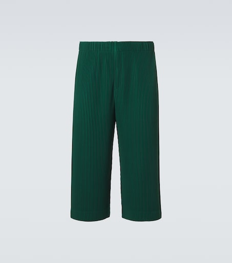 Monthly Colors: May pleated straight pants in green - Homme Plisse