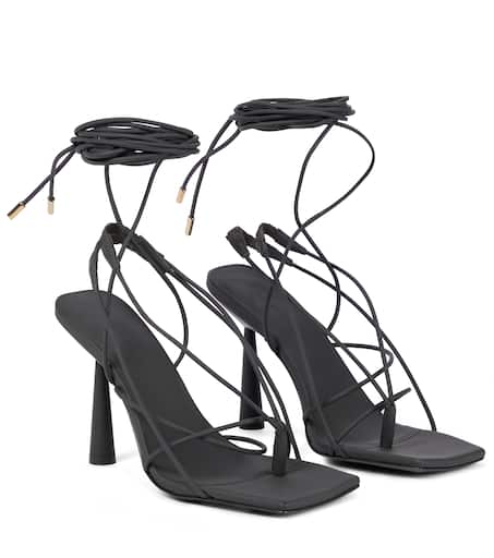 【Gia Borghini】 GIA/RHW Rosie 6 fauxレザーサンダル GIA/RHW Rosie 6 faux leather sandals in grey - Gia Borghini