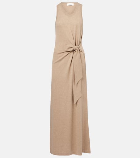 Angeline cotton and cashmere maxi dress in beige - Lisa Yang | Mytheresa
