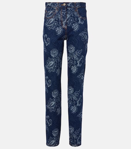 デニム・ジーパン ETRO Jeans maxi Paisley Paisley jeans in studs and rhinestones ETRO | Blondie Shop