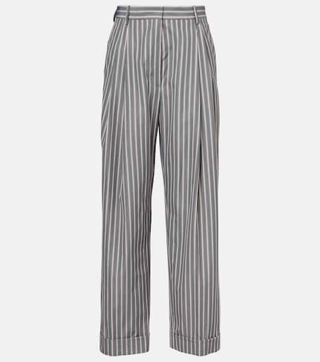 パンツ DRIES VAN NOTEN PULLA STRAIGHT-LEG TROUSERS IN COTTON BLEND Black penrud trousers Dries van noten - men - DRIES VAN