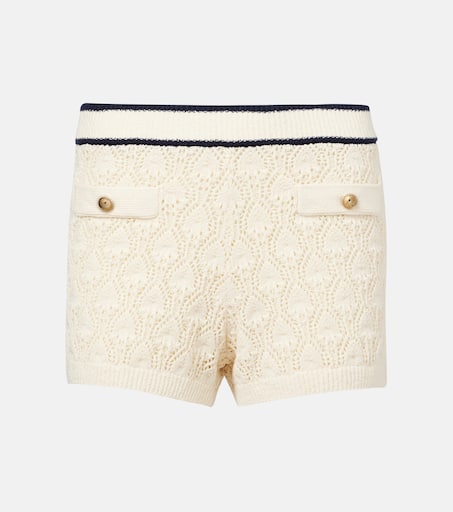 Rookie open-knit shorts in white - Frame | Mytheresa