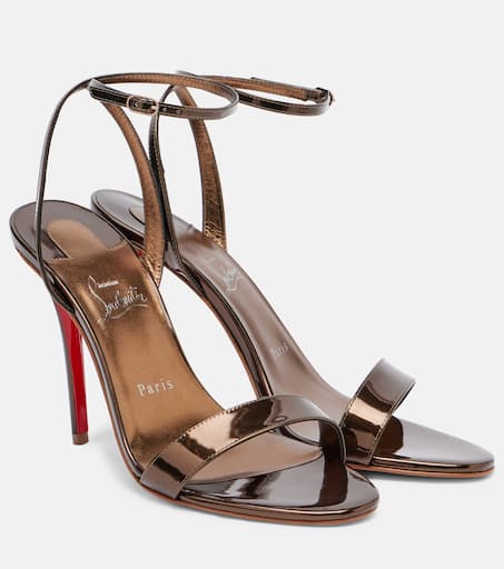 Miss Z 100 leather sandals in brown - Christian Louboutin | Mytheresa
