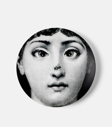 Tema E Variazioni N.363 porcelain wall plate in black - Fornasetti