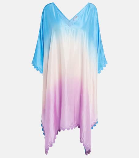【Juliet Dunn】 Ombreシルク poncho Ombré silk poncho in multicoloured - Juliet Dunn | Mytheresa