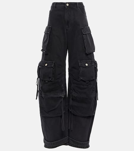 【関税込み】THE ATTICO FERN' PANTS Fern denim cargo pants in blue - The Attico | Mytheresa