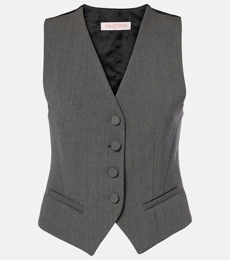 ベスト・ジレ Valentino Garavani Cream Wool Blend Vest P00943475.jpg