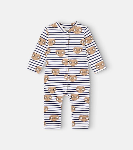 x E.T. Baby cotton-blend jersey onesie in multicoloured - Mini
