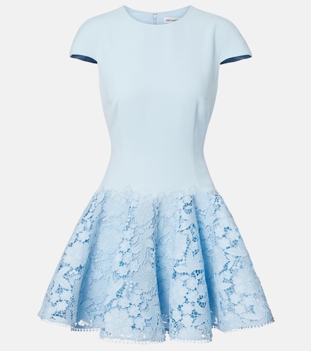 light blue dress with white lace overlay Vintage Light Blue Fitted Dress, Cocktail Dress (B333), Sheer With Lace Bodice and Rhinestones