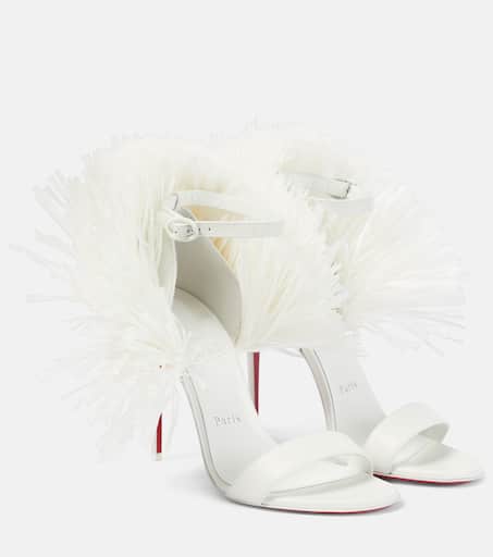 【Christian Louboutin】 Loubigirl 100 leather sandals Loubigirl - 100 mm Strappy sandals - Nappa leather - Black