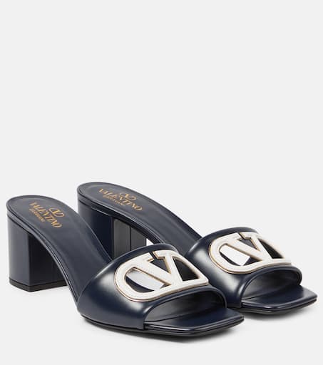 サンダル・ミュール VALENTINO Black leather Rockstud mules (7W2S0C47VOD 0NO) Valentino Garavani Rockstud Patent Leather Mules | Black