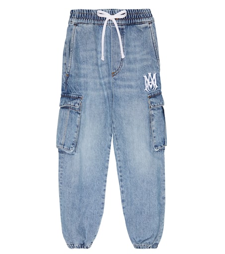 【関税&送料込】Amiri Jeans Baggy Cargo In Denim Blue Amiri Pants | Contemporary Ready to Wear | Coveti