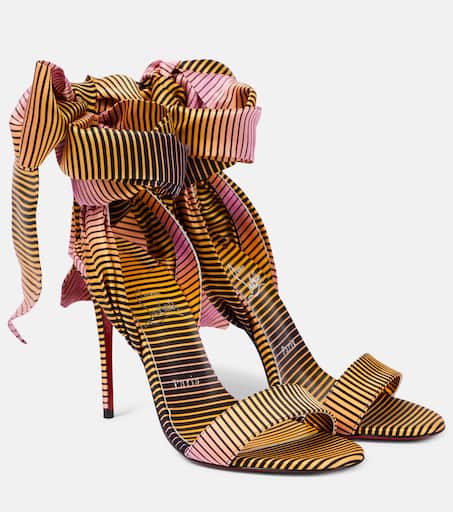サンダル・ミュール Christian Louboutin Pyra Du Desert 30 crepe satin sandals Pyra Du Desert 30 crêpe satin sandals in pink - Christian