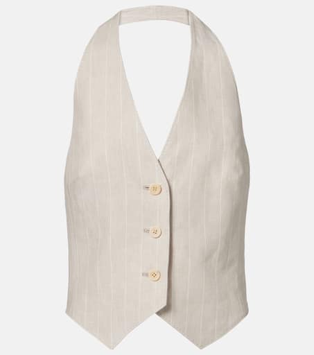 Sauro linen vest in white - Max Mara | Mytheresa
