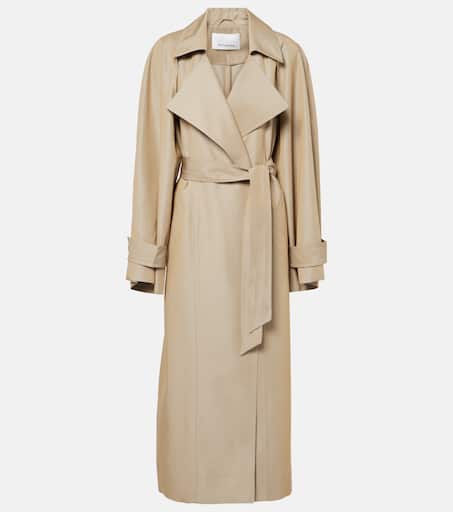 Astoria cutout trench coat in beige - The Frankie Shop