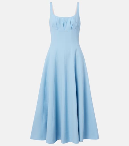 chinese dress ladies Collins Coral Single Wool Crepe Fit and Flare Dress