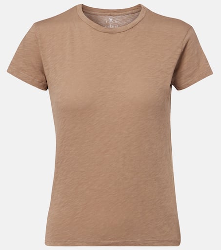 【Velvet】 LilithコットンジャージTシャツ Lilith cotton jersey T-shirt in beige - Velvet | Mytheresa