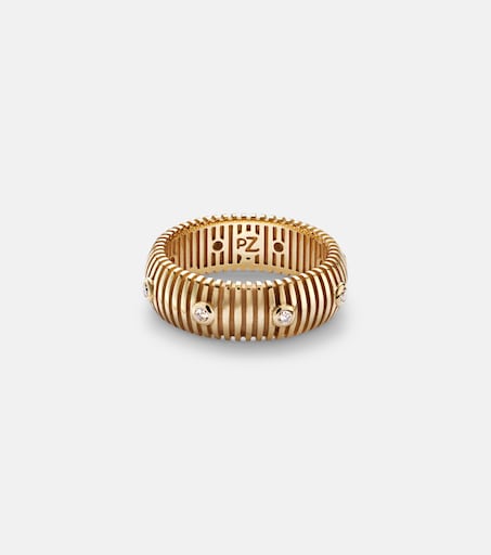 Clio Small 18kt gold ring with diamonds