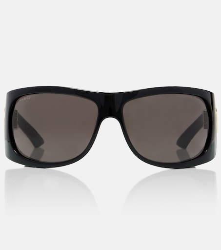 Double G square sunglasses in black - Gucci | Mytheresa