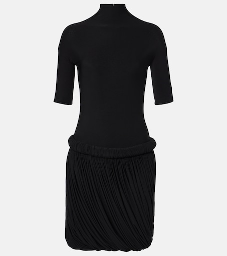 Draped jersey midi dress