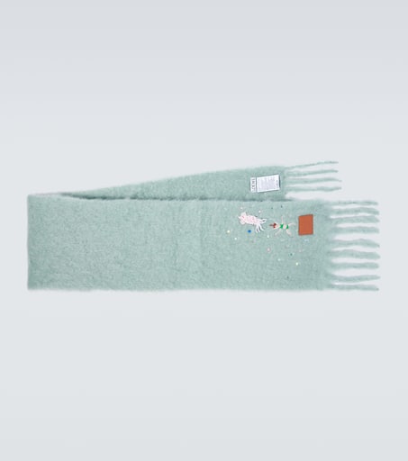 LOEWE｜ (Squid Scarf in mohair & wool (FSA6SS1X10 4412)) Loewe Suna-Fujita-Collaboration-Squid-Scarf-In-Mohair-And