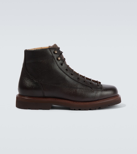 Brunello Cucinelli Leather lace-up boots