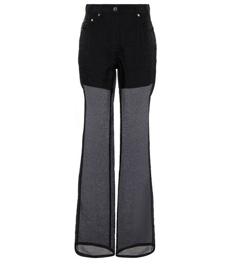 パンツ HELMUT LANG Women Pants LP02HW203001 Black Paneled high-rise bootcut pants in black - Helmut Lang