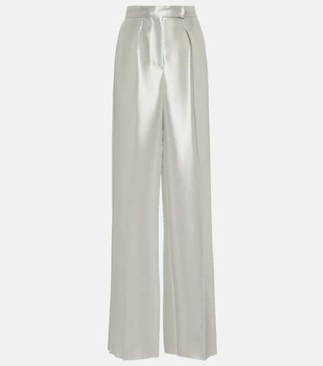 Bridal Tebano silk-blend pants in silver - Max Mara | Mytheresa