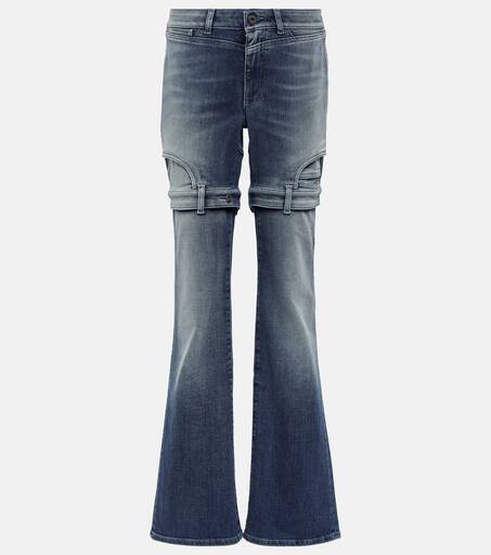 White flare fringe jeans clearance